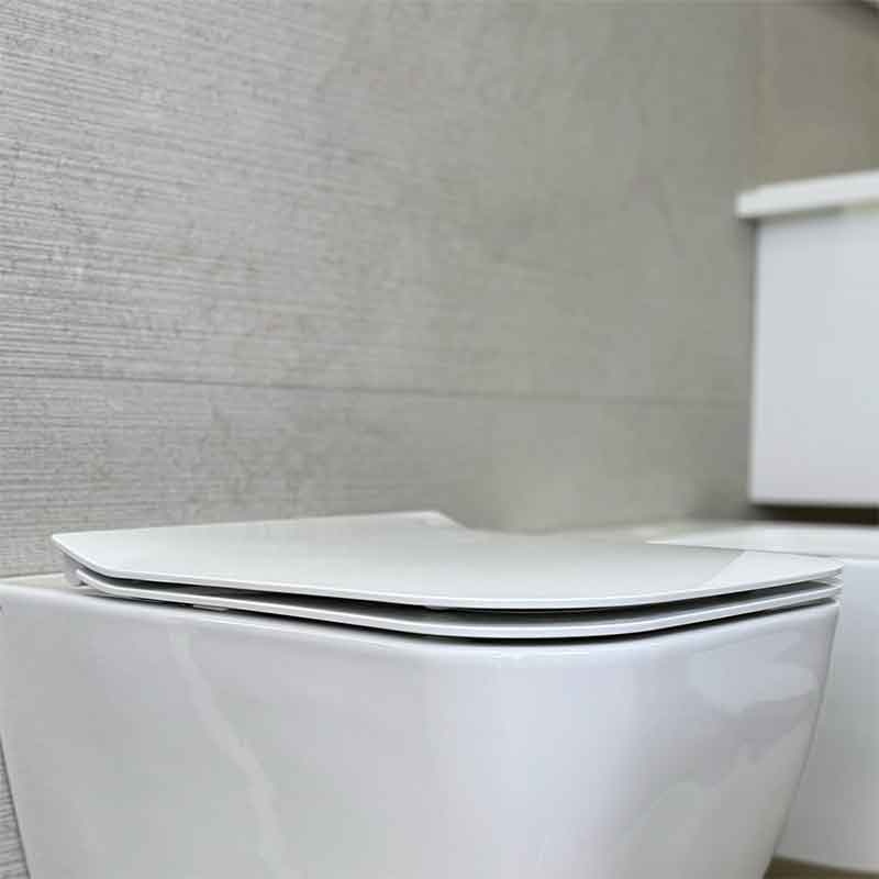 Capac vas WC suspendat Hatria, Tecna, soft close, quick release, alb - 1 | YEO