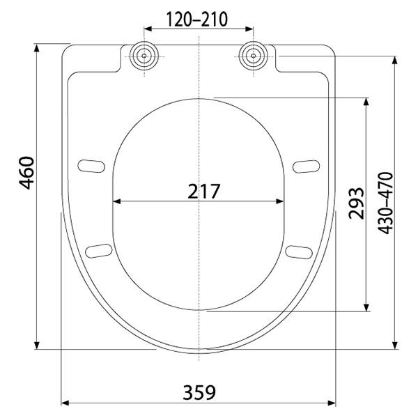 Capac WC, Alcadrain, universal, soft close, duroplast, alb - 1 | YEO