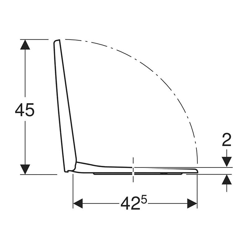 Capac WC, Geberit, Selnova Square, compact, alb - 2 | YEO