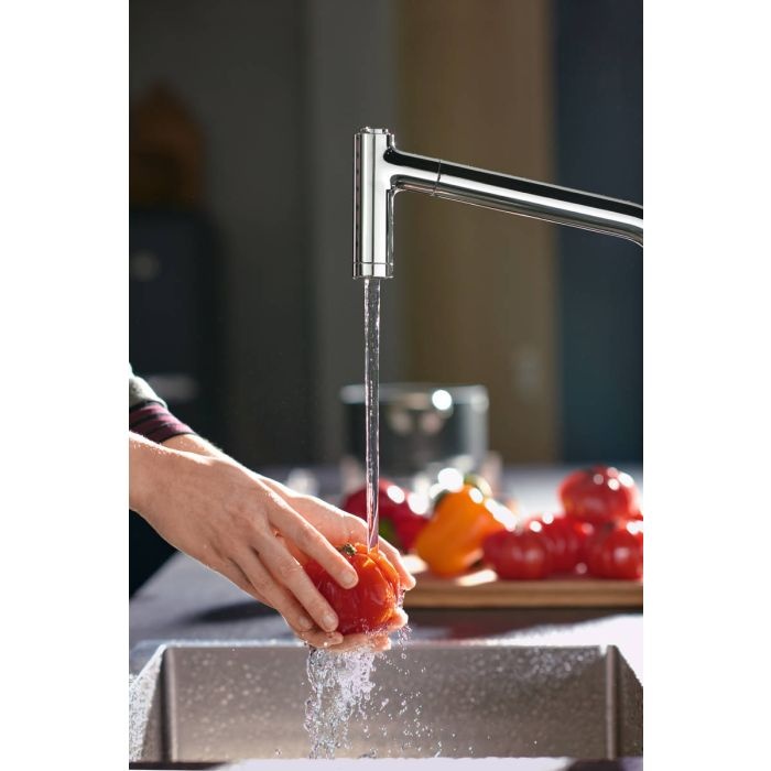 Chiuveta bucatarie Hansgrohe, S719-U450, 1 cuvă, montare sub blat, inox, 43426800 - 2 | YEO