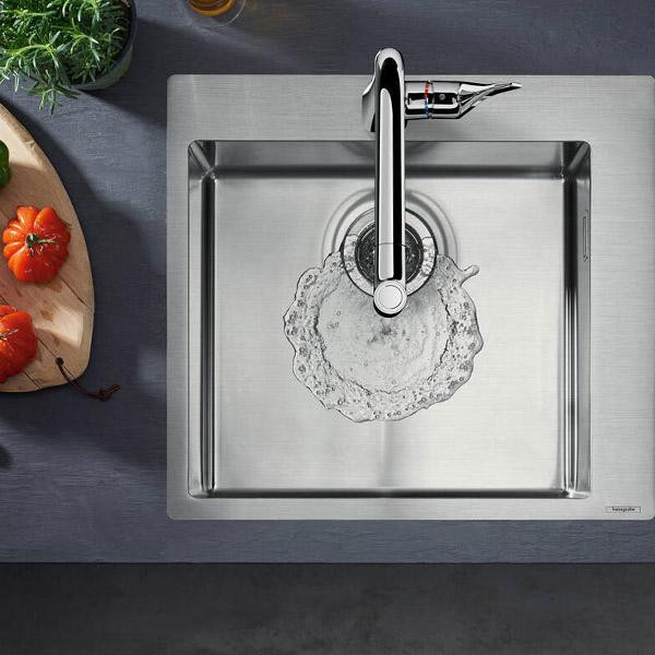 Chiuveta de bucatarie Hansgrohe, 1 cuva, 55x50 cm, inox - 1 | YEO