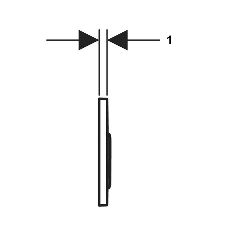Clapeta cu actionare dubla Geberit, Omega20, alb - 3 | YEO