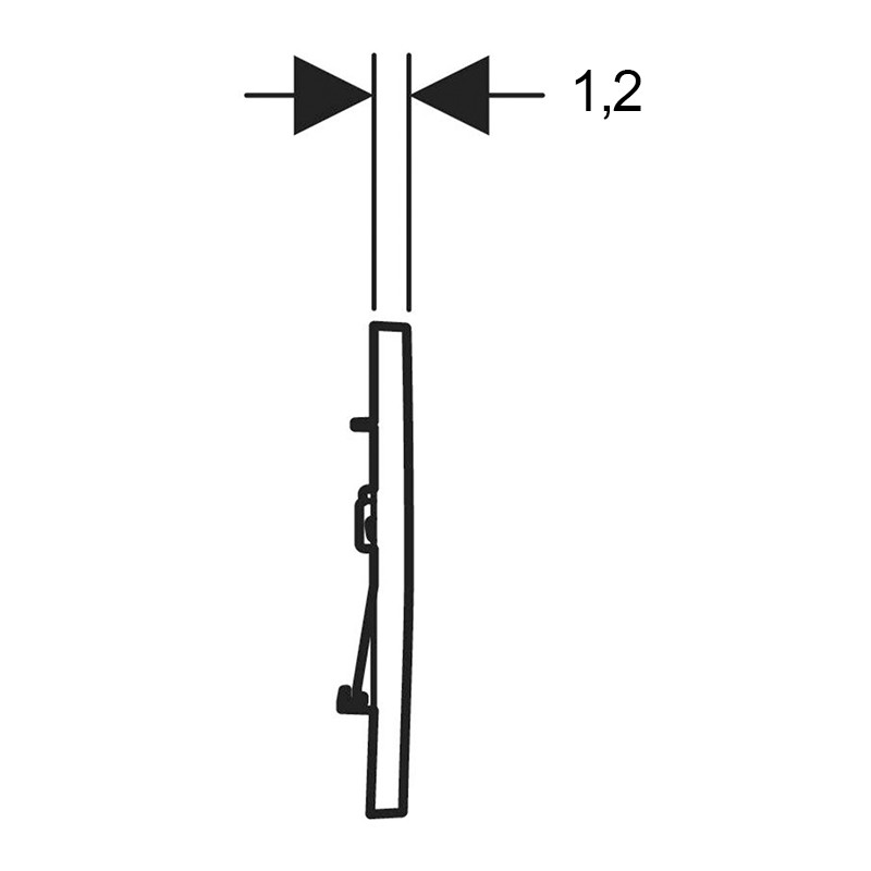 Clapeta cu actionare dubla, Geberit, Sigma30, negru mat - 3 | YEO