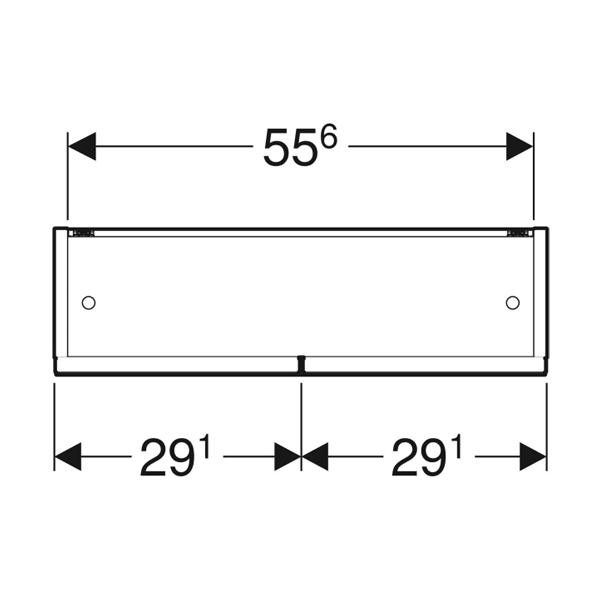 Dulap suspendat cu oglinda, Geberit, Selnova Square, alb lucios, 60 cm - 1 | YEO