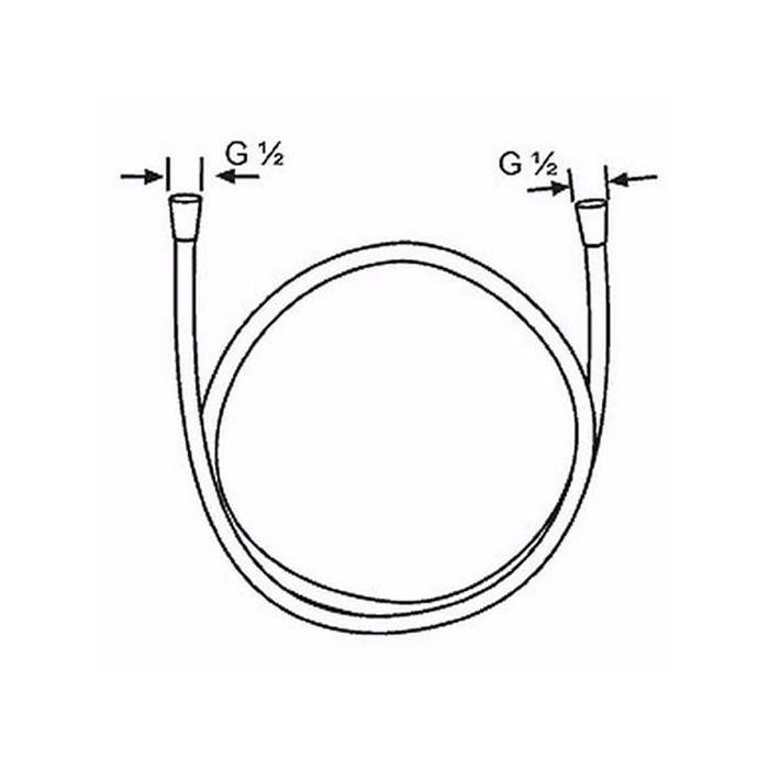 Furtun de dus, Hansgrohe, Isiflex, 160 cm, crom - 1 | YEO