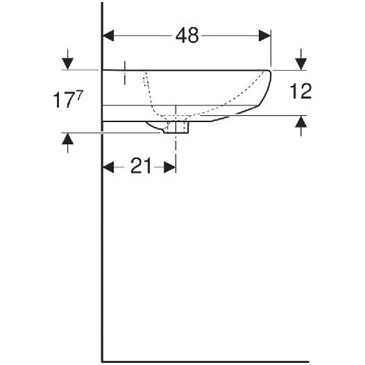 Lavoar Geberit, Selnova, 60 cm, alb - 1 | YEO