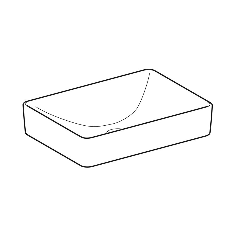 Lavoar pe blat, Geberit, VariForm, dreptunghiular, 55 cm, alb - 1 | YEO