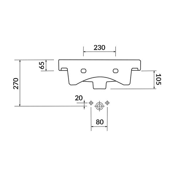 Lavoar pentru mobilier, Cersanit, Moduo, 50 x 40 cm, alb - 2 | YEO