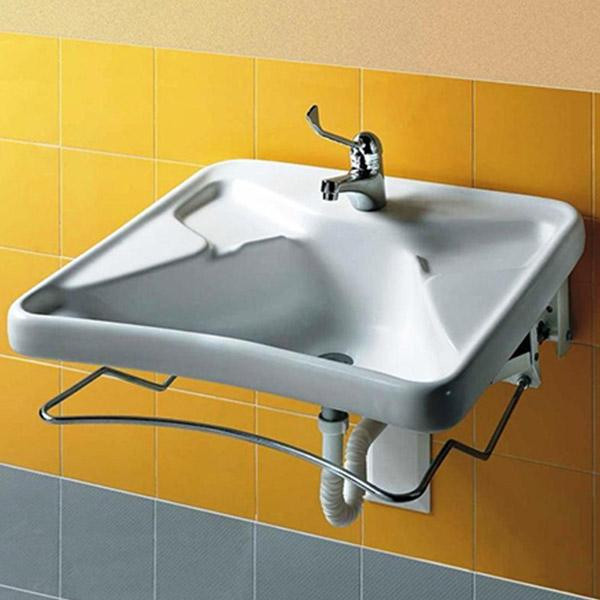 Lavoar pentru persoane cu dizabilitati, Hatria, Autonomy, 68x60 cm, alb - 1 | YEO