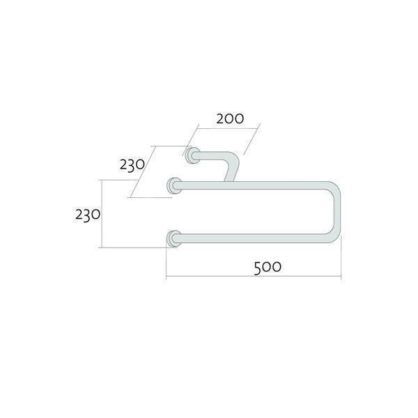 Maner de sprijin Cersanit, Etiuda, de dreapta, 55 cm - 1 | YEO