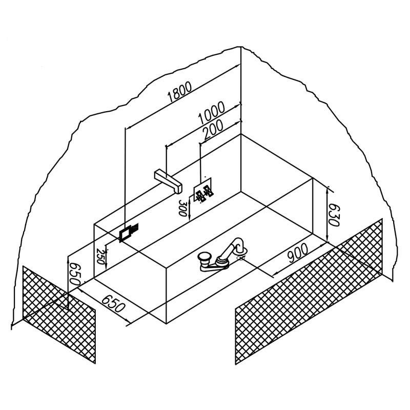 Masca frontala, Kolpasan, Betty, 200 cm, alb - 1 | YEO