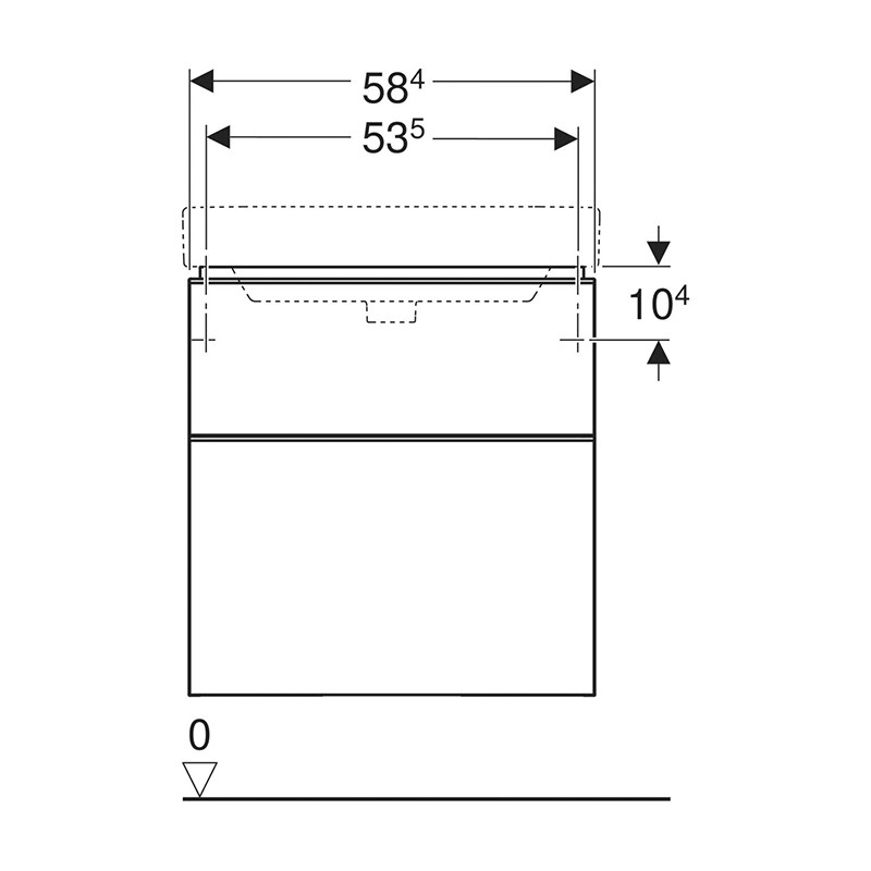 Mobilier pentru lavoar, Geberit, Smyle Square, 60 cm, lava mat - 2 | YEO