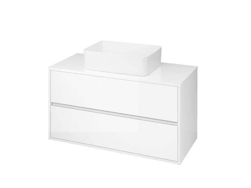 Mobilier suspendat Cersanit, Crea, pentru lavoarele pe blat, 100 cm, alb