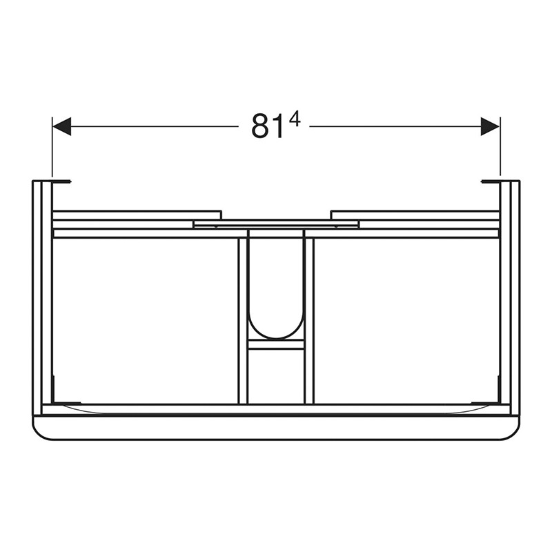 Mobilier suspendat, Geberit, Smyle Square, pentru lavoar, 88,4 cm, nuc hickory - 3 | YEO