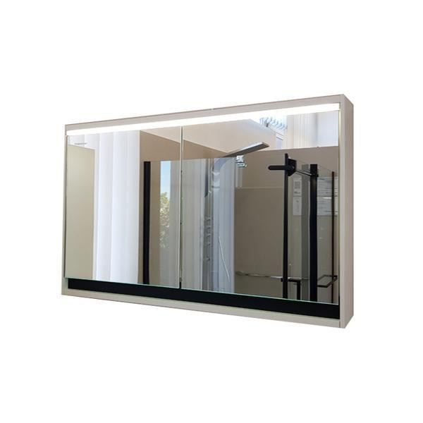Oglinda cu dulap Kolpasan, Pandora, iluminare led, 110 cm, alb