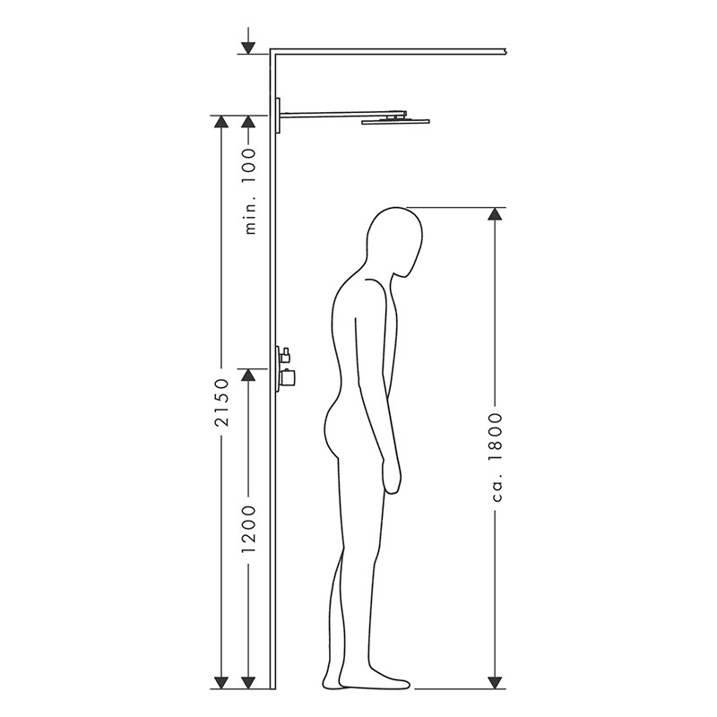 Pălărie de duș, Axor, ShowerSolution, 1 jet, 30 x 30 cm, cu braț de duș, auriu lucios, 35314990 - 2 | YEO