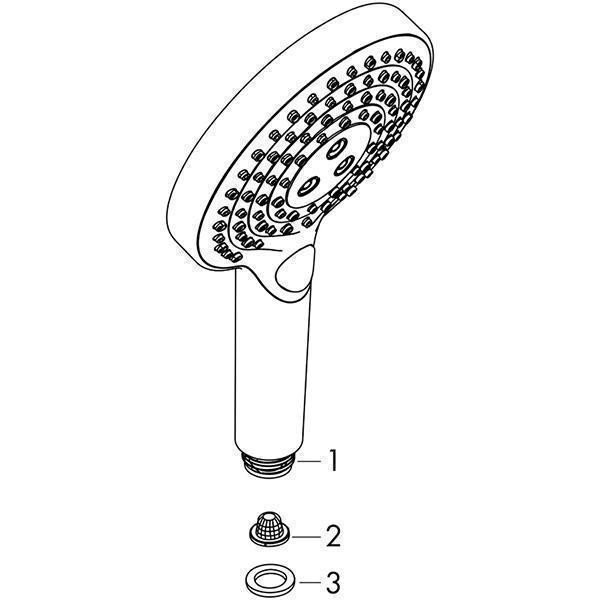 Para de dus Hansgrohe, Raindance Select S, crom - 3 | YEO