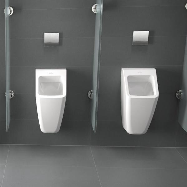 Pisoar Villeroy & Boch, Architectura, patrat, alb alpin - 2 | YEO