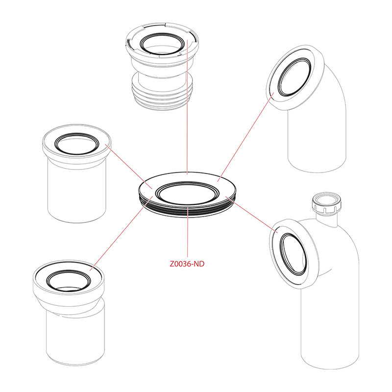 Racord WC, Alcadrain, 40 cm, alb - 2 | YEO