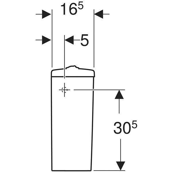 Rezervor vas WC, Geberit, Selnova, alb - 2 | YEO