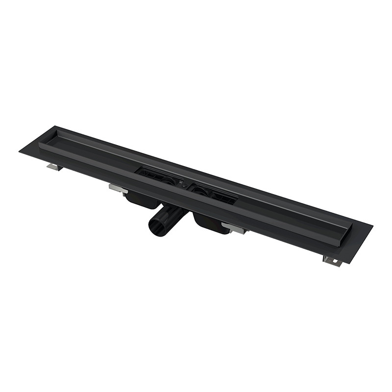 Rigolă de duș, Alcadrain, Low, fără grătar, 55 cm, negru mat