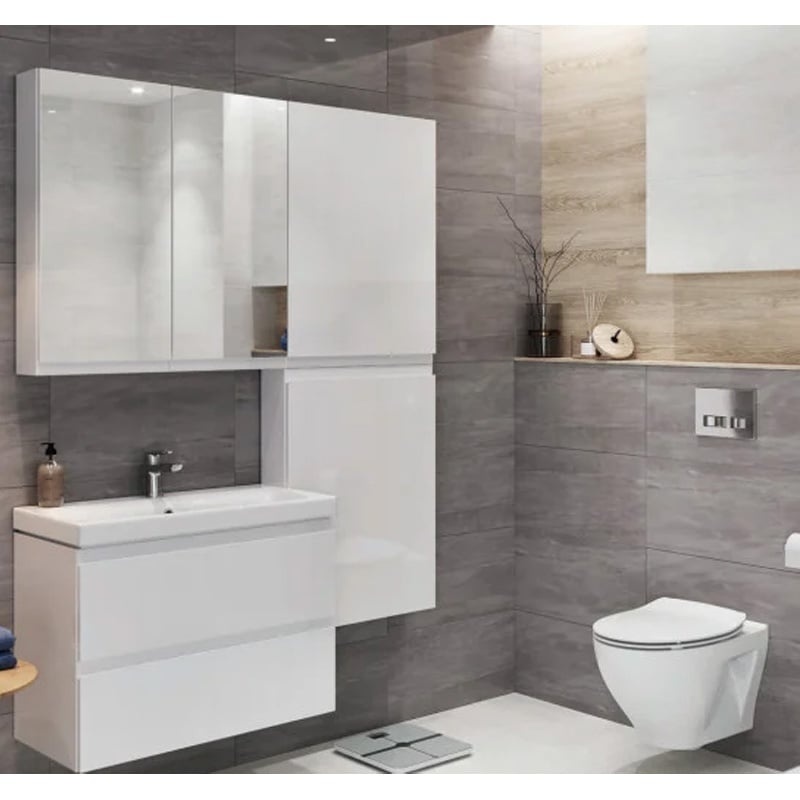 Set B277 mobilier cu lavoar Cersanit, Moduo 80 cm, alb - 1 | YEO