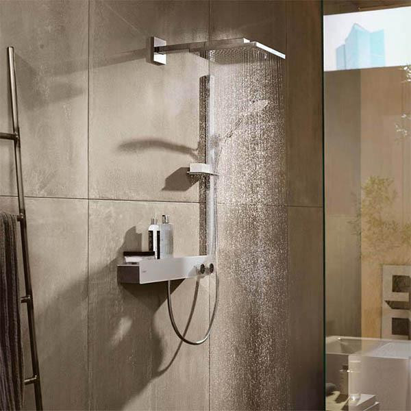 Set de dus Hansgrohe, Raindance Select S 120, 3 jeturi, cu bara dreptunghiulara Unica E 90 cm, crom - 3 | YEO