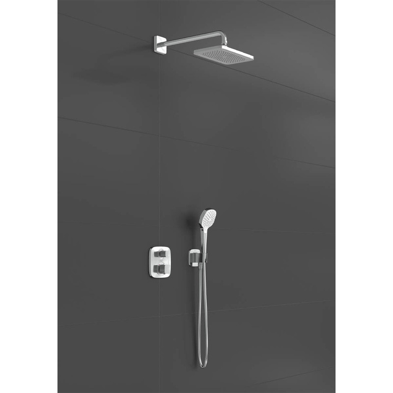 Set dus Hansgrohe, Croma E 280 ShowerSelect, baterie cu termostat Ecostat E, 1 jet, crom - 1 | YEO