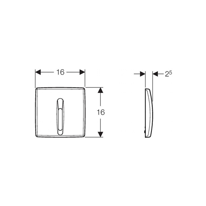 Set rama de montaj pentru pisoar, Geberit, Duofix, cu clapeta cu senzor - 2 | YEO