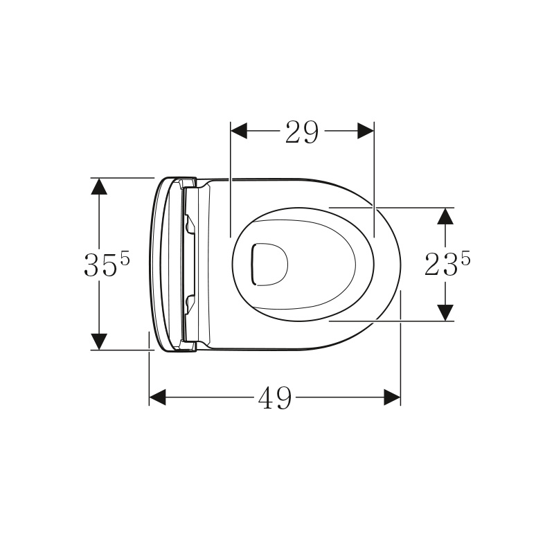 Set vas wc suspendat, Geberit, iCon, compact, rimless, cu capac soft close și quick release, alb - 1 | YEO