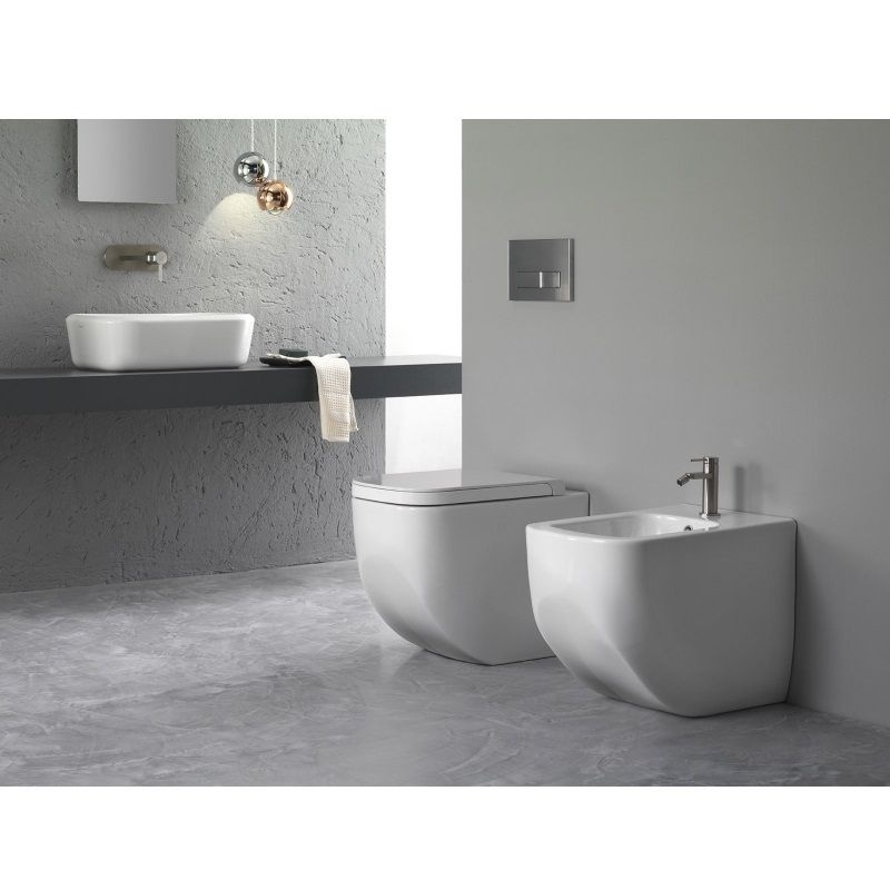 Vas WC stativ Hatria, Next, back to wall, rimless, alb, 00Y3AY01 - 1 | YEO