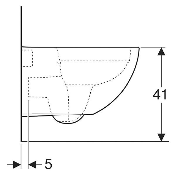 Vas WC suspendat Geberit, Acanto, rimfree, alb - 2 | YEO