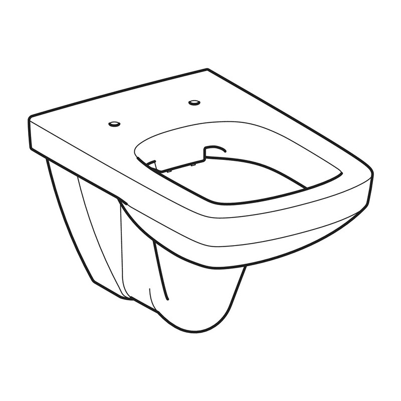 Vas WC suspendat, Geberit, Selnova Square, cu spalare verticala, rimfree, alb - 1 | YEO