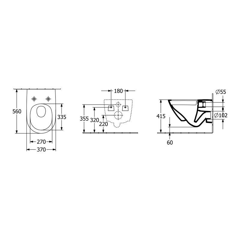 Vas wc suspendat, Villeroy & Boch, Antao, rimless, cu TwistFlush, alb - 1 | YEO