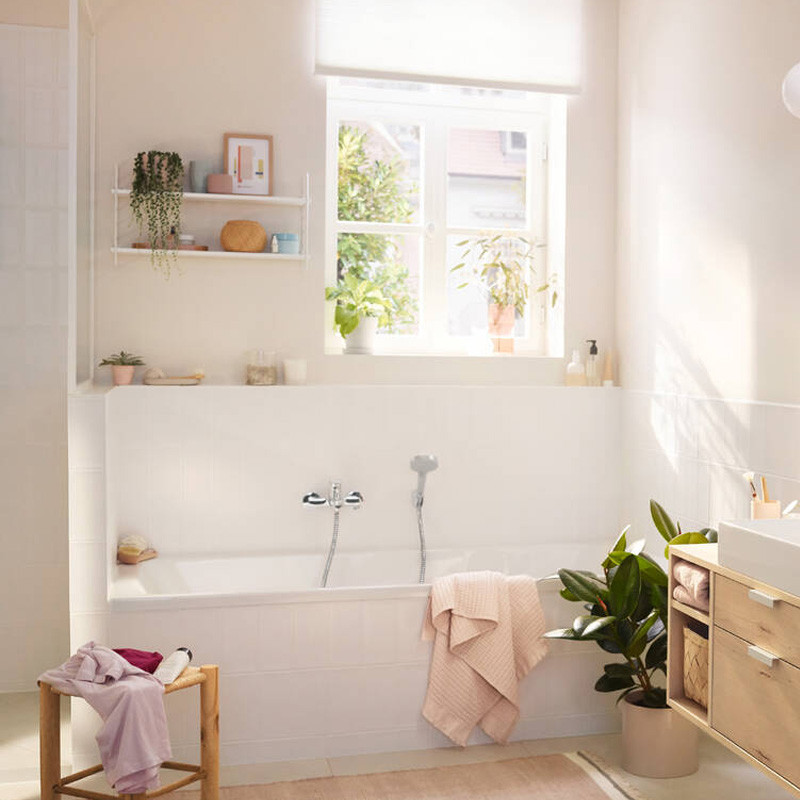 Baterie cada-dus, Hansgrohe, Rebris S, crom - 1 | YEO