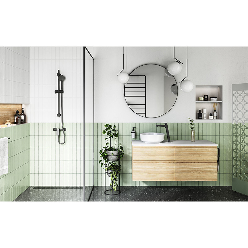 Baterie inalta de lavoar, Ferro, Vitto Verdeline, negru mat - 1 | YEO