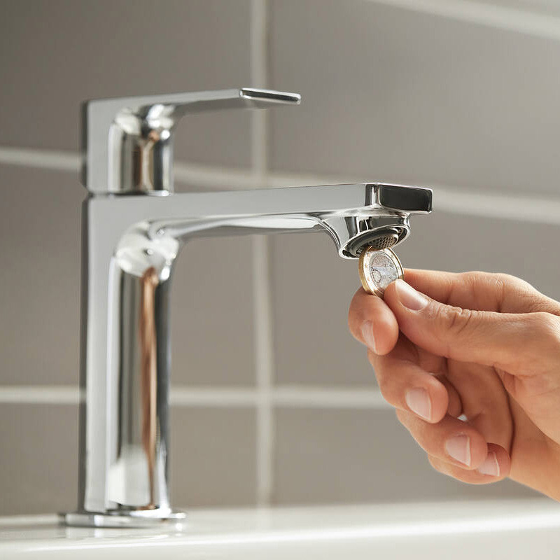 Baterie lavoar cu ventil, Hansgrohe, Rebris E 110, CoolStart, crom - 3 | YEO