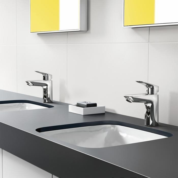 Baterie lavoar Hansgrohe, Logis 100, fara ventil, crom - 3 | YEO
