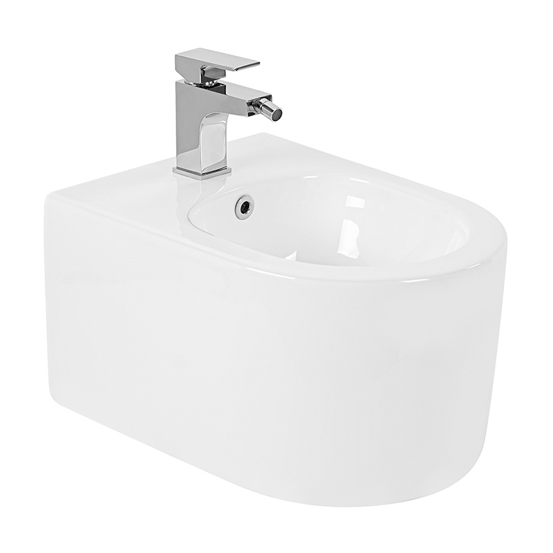 Bideu suspendat, Fluminia, Roco, compact, alb