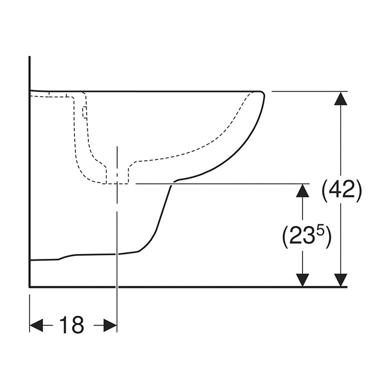 Bideu suspendat, Geberit, Selnova, compact, alb - 2 | YEO