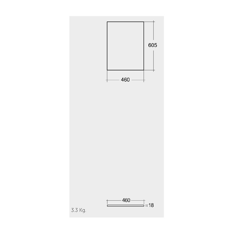 Blat pentru mobilă baie Rak, Plano 60 cm, stejar - 1 | YEO