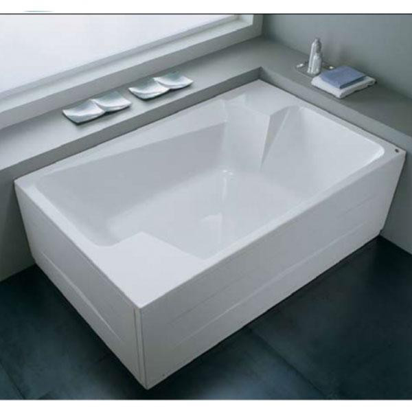 Cada dreptunghiulara Kolpasan, Nabucco, acril, alb, 190 x 120 cm, 2 persoane, pentru inzidire - 2 | YEO