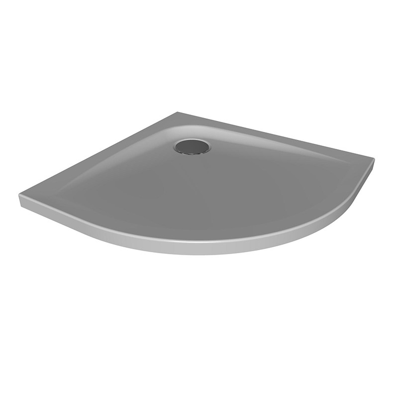 Cadita de dus semirotunda pentru inzidire, Kolpasan, Evelin, alba, 90 x90 cm, R55, acril - 3 | YEO