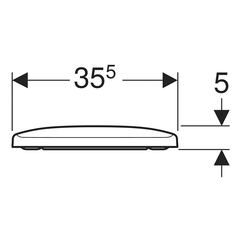 Capac WC, Geberit, Selnova Square, compact, alb - 3 | YEO