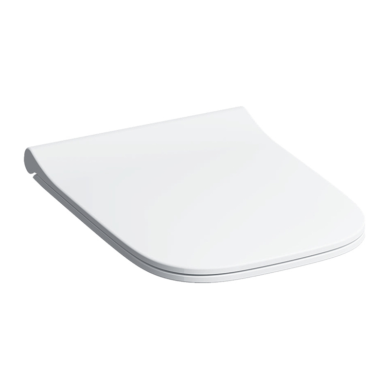 Capac WC, Geberit, Smyle Square, cu quick release și soft close, formă sendviș, alb