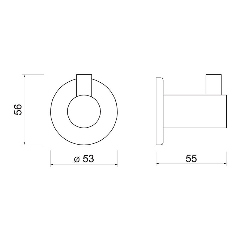 Cuier simplu, Ferro, Smile, crom - 1 | YEO