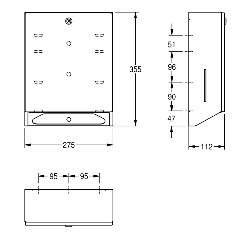 Dispenser pentru prosoape de hârtie, KWC, inox - 1 | YEO