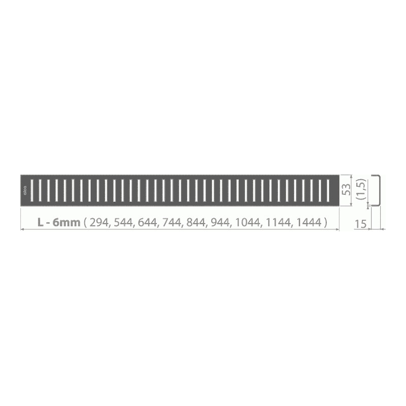 Grătar pentru rigolă, Alcadrain, Pure, 75 cm, negru mat - 1 | YEO