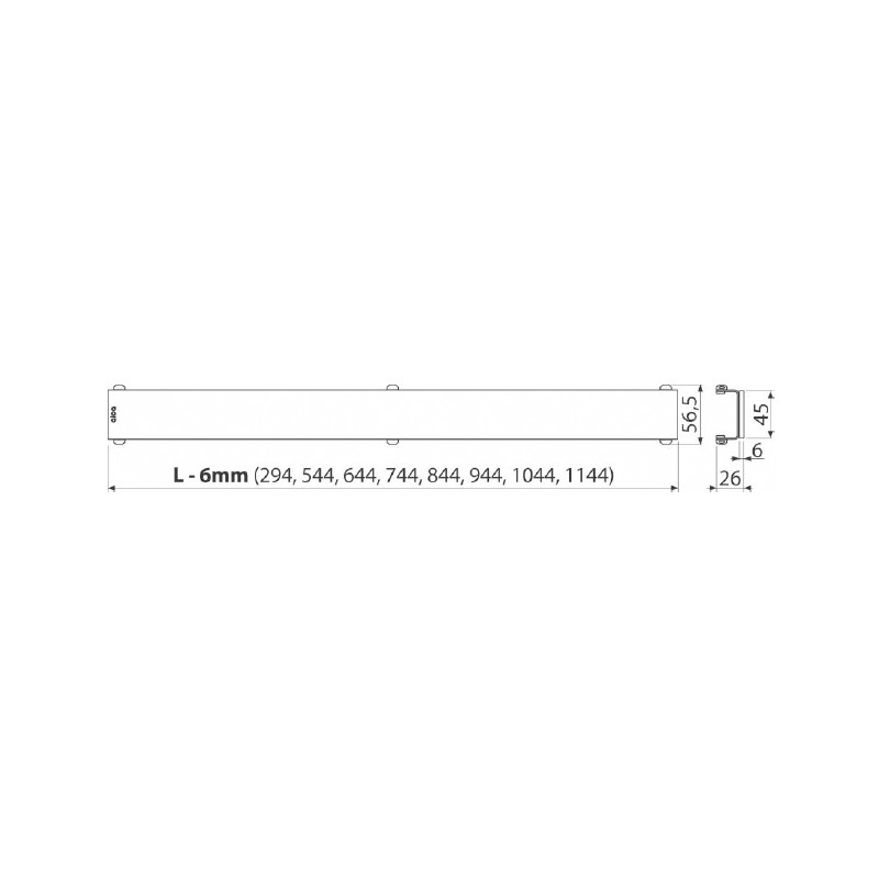 Grătar plin pentru rigolă, Alcadrain, Glass, 75 cm, sticlă-verde - 1 | YEO