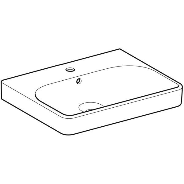 Lavoar Geberit, Smyle Square, 60 cm, alb - 1 | YEO